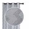 Rideau de 96 po gris en jacquard à motif de chevron - ensemble de 2