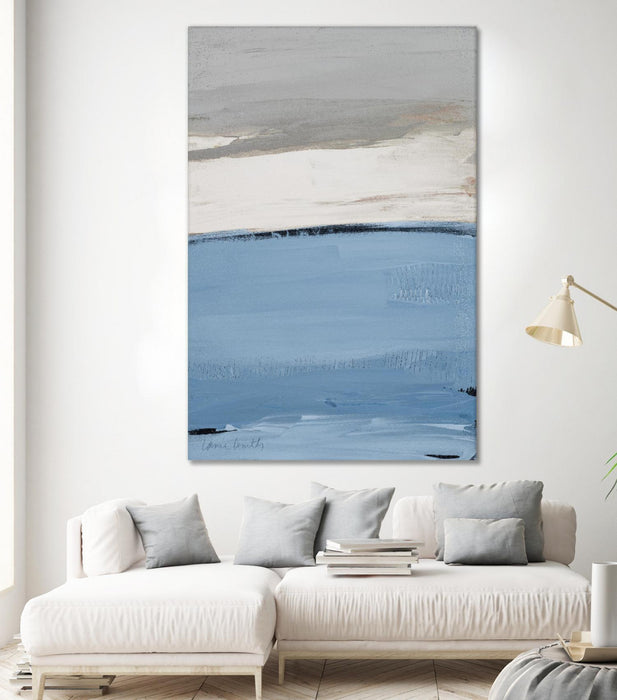 Œuvre d’art murale Giant Art « Blue Flatlands I » 84 x 54