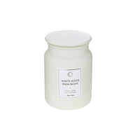 Bougie parfumée de luxe de 19 oz à arôme de daim blanc avec couvercle en verre - ensemble de 2