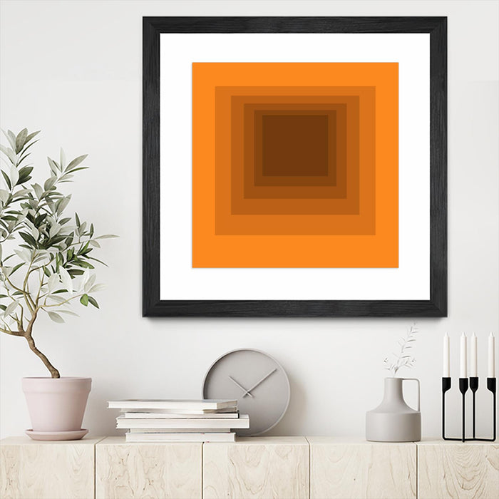 Œuvre d’art murale encadrée noire et mate « After Josef F » 30 x 30