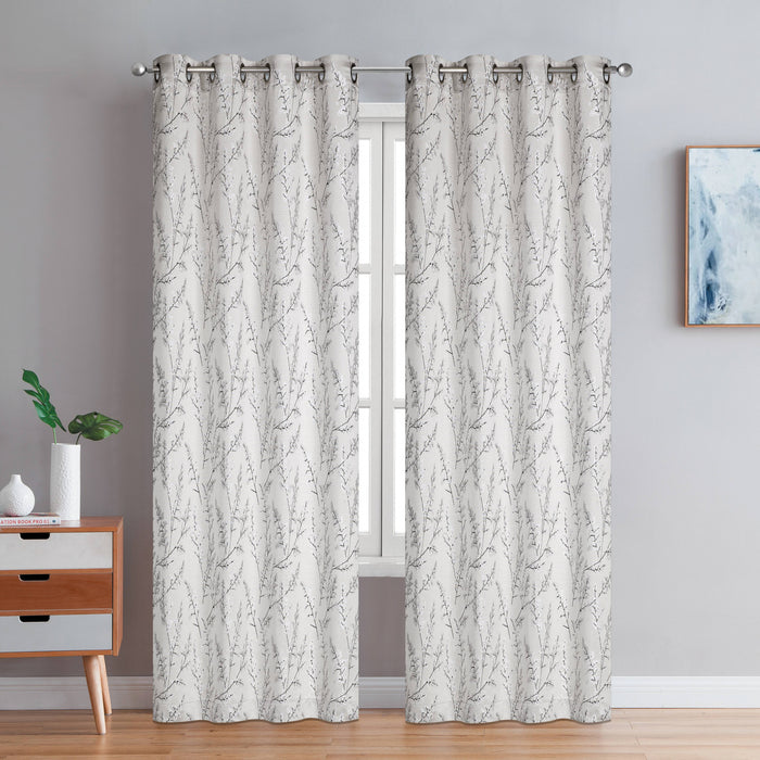 Paire de panneaux de rideaux taupe à oeillets Dundee - 54x84