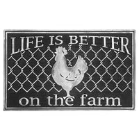 Tapis de plancher « Life Is Better on The Farm » en caoutchouc