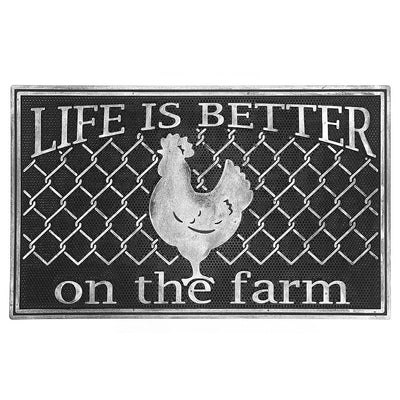 Rubber Life Is Better on The Farm Floormat|Tapis de plancher « Life Is Better on The Farm » en caoutchouc