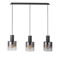Luminaire suspendu Henley noir satiné à 3 ampoules