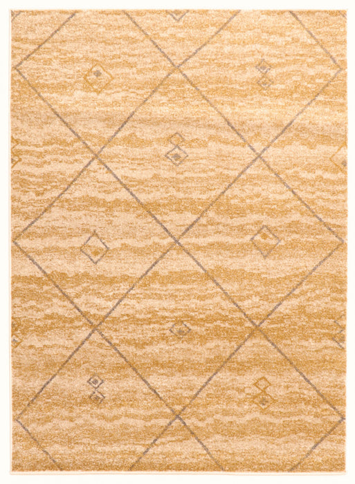 Tapis Grande Ivoire / Or 5pi 3 po X 7pi 3po