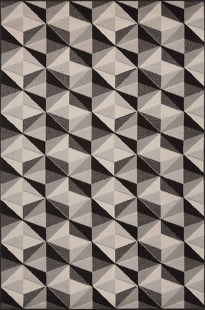 Carpette Rich Pyramid grise 7 x 10