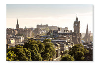  Edinburgh Castle From Calton Hill 16 po x 24 po : Cadre d'art mural et panneau de tissu