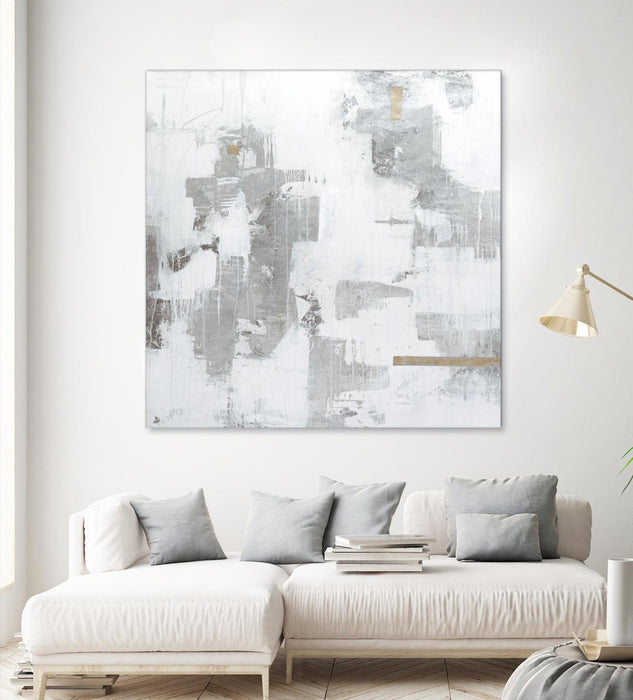 Œuvre d’art murale Giant Art « Haloed In Metallic Ii » 54 x 54