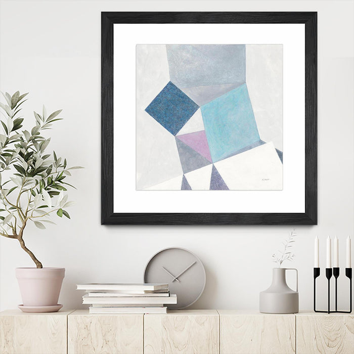 Œuvre d’art murale encadrée noire et mate « Bay Bridge V1 » 36 x 36