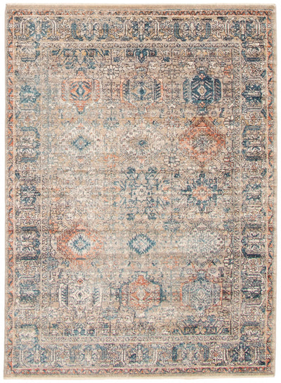 Bolivar Yalameh Blue-Grey Area Rug - 5'0" x 8'0"