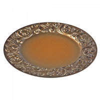 Assiette de présentation doré brossé de style baroque