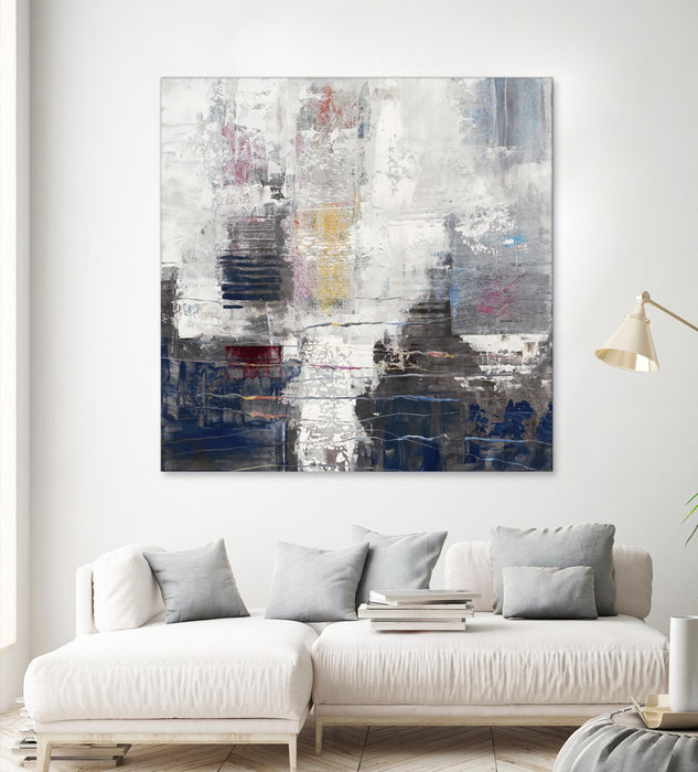 Œuvre d’art murale Giant Art « Approaching Shangri-la » 72 x 72