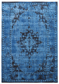 Carpette Chenta bleue 6 pi 7 po x 9 pi 6 po
