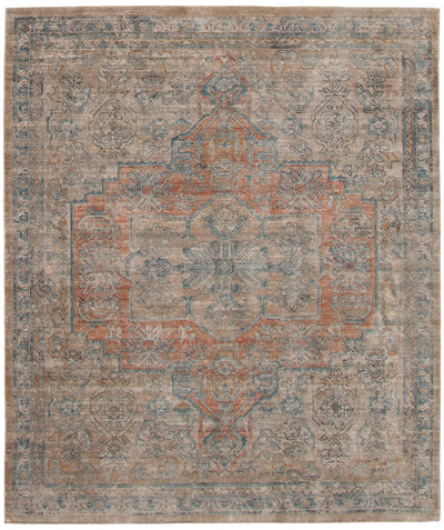 Baina Heriz Beige Area Rug - 5'3" x 6'7"
