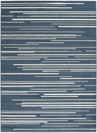 Carpette Faith couleur pétrole-crème - 5 pi 3 pox 7 pi 3 po