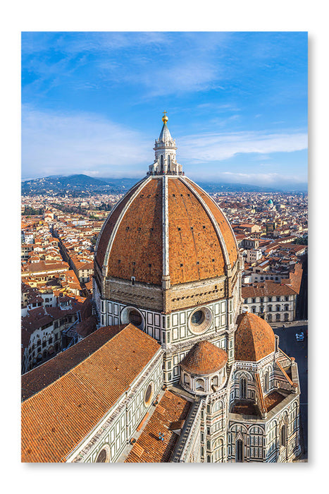  Cathedral Santa Maria Del Fiore 24 po x 36 po : Cadre d'art mural et panneau de tissu