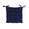Coussin de chaise capitonné 18 x 18 en polyester bleu marine - ensemble de 2