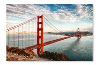 Golden Gate Bridge, San Francisco 24 po x 36 po : Oeuvre d’art murale en panneau de tissu sans cadre