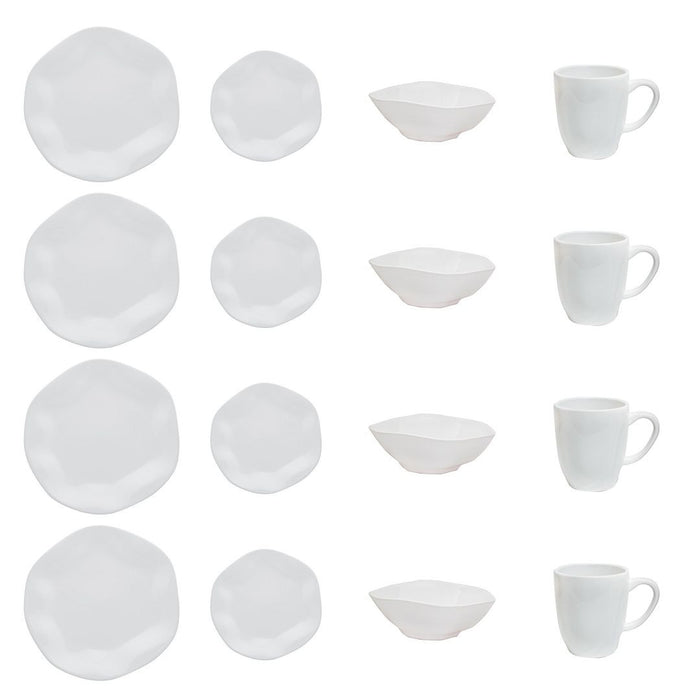 Service de vaisselle Ryo 16 pièces - blanc