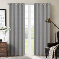 Rideau coupe-lumière oeillets Berks 54 po x 95 po (paire) gris