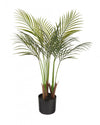 Palmier areca artificiel de 35 po pour l’intérieur et l’extérieur en pot noir