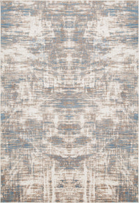 Carpette Shi bleue à motifs abstraits 4 x 6
