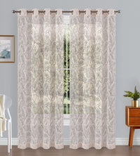 Paire de panneaux de rideaux taupe à oeillets Stirling - 54X84