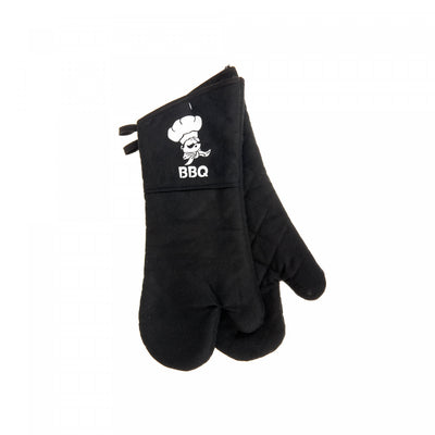 Neoprene BBQ Oven Mitt 16" Black - Set of 2|Mitaine de four pour barbecue 16 po en néoprène noir - ensemble de 2