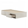 Fynn Lit matelot 3 tiroirs Simple - Chêne hivernal