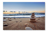  Stones Balance 16 po x 24 po : Cadre d'art mural et panneau de tissu