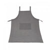 Tablier en polyester-coton gris avec poche