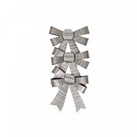 3 boucles brillantes argentées - ensemble de 6 articles d’emballage-cadeau