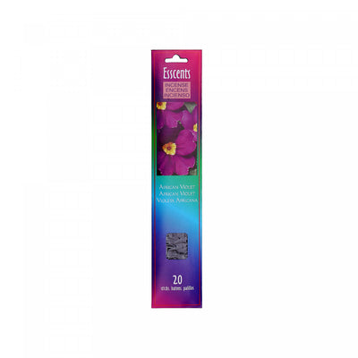 Esscents Stick African Violet - Set of 8 Incense Sticks|Bâtons à arôme de violette d’Usambara d’Esscents - ensemble de 8 paquets de bâtons d’encens