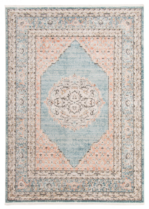 Carpette Zarita bleue 6 pi 7 po x 9 pi 6 po