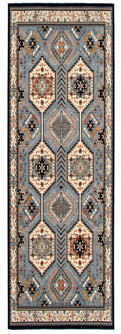 Quincy Aqua Area Rug - 2' 8" x 10'