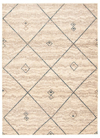 Tapis Grande Ivoire / Bleu 6pi 7 po X 9pi 6po