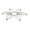 Sous-verre carré plat en métal à motif floral