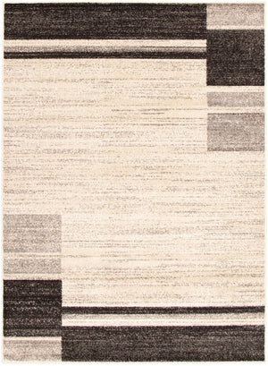 Carpette Aya ivoire-Taupe - 3 pi 11 pox 5 pi 3 po