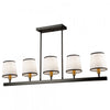 Luminaire suspendu Coco noir et doré à 5 ampoules