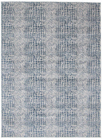 Carpette Kecia bleue/crème 3 pi 11 po x 5 pi 11 po