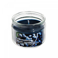 Pot parfumé de 3 oz en verre à arôme de bleuets sauvages avec couvercle - ensemble de 4 bougies