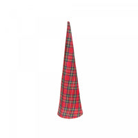 Arbre de Noël conique à motif écossais (grand)