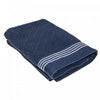 Serviette de bain brodée luxueuse 27 x 50 bleue - ensemble de 2 serviettes