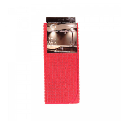 Microfibre Drying Mat Red - Set of 2|Tapis d’égouttage en microfibre rouge - ensemble de 2
