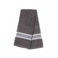 Essuie-mains gris froid 16 x 27 de luxe - ensemble de 6 serviettes
