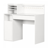  Table d’artisanat Crea avec crédence - blanc solide 