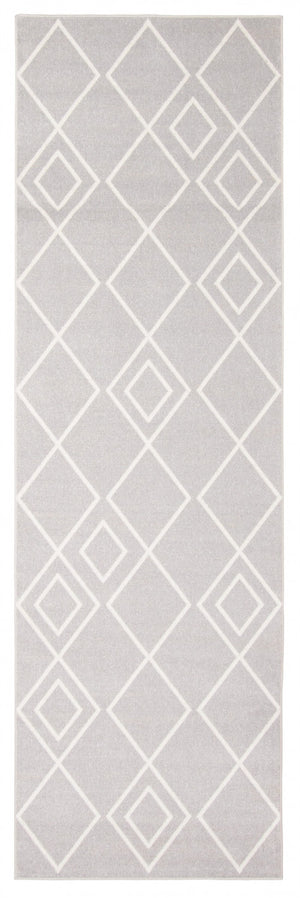 Carpette Kenza grise lavable à la machine - 2 pi 6 po x 8 pi 0 po