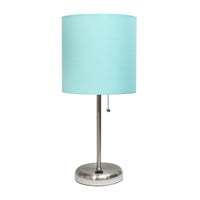Lampe de table Limelights turquoise avec pied mince et port de recharge USB