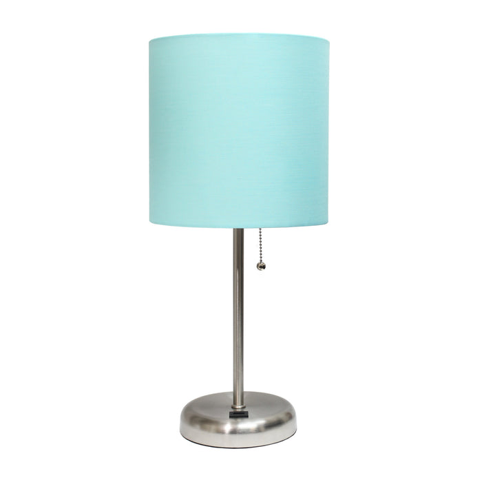 Lampe de table Limelights turquoise avec pied mince et port de recharge USB