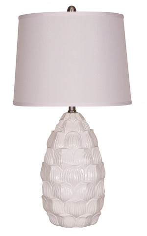 Lampe de table Elegant Designs en résine, blanche